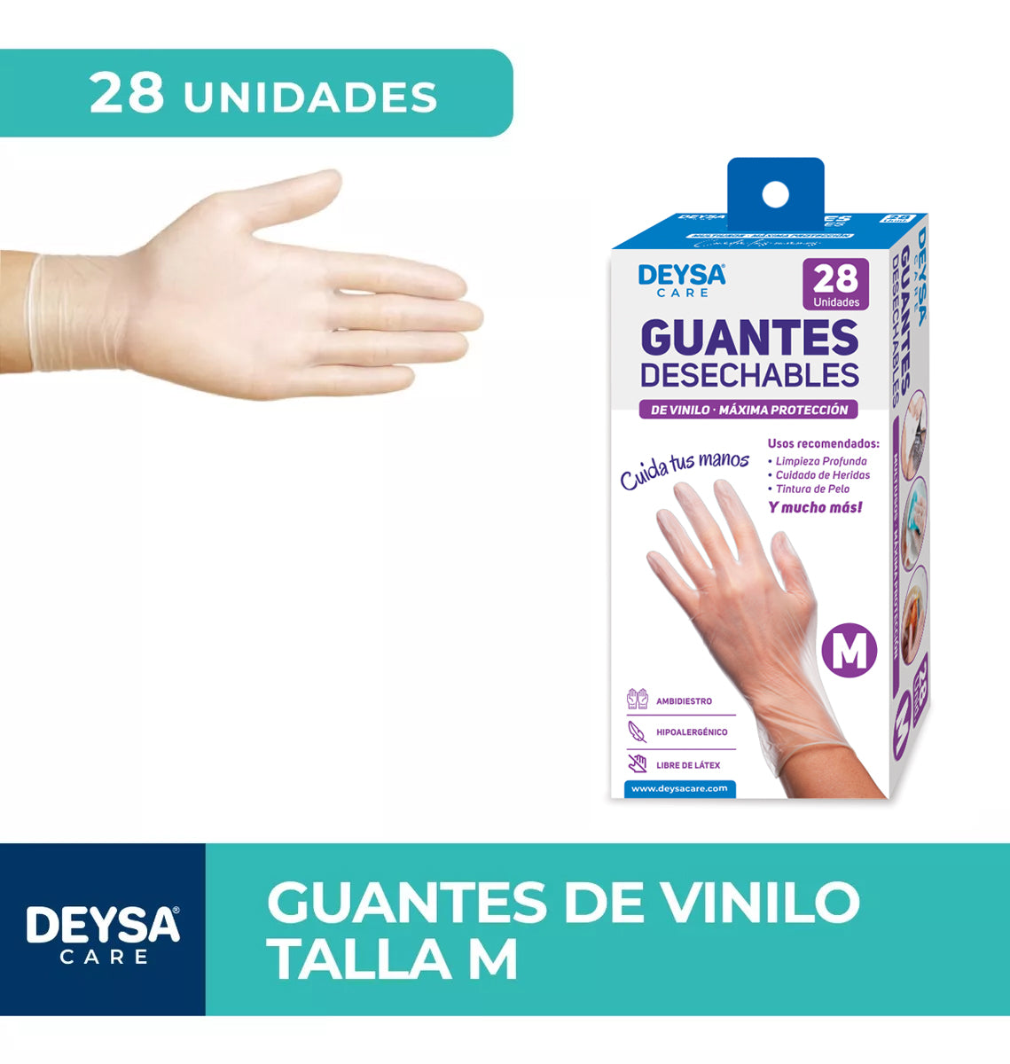 Guantes Vinilo 28 unidades