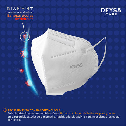 Mascarilla KN95 Deysa Care® Diamant Nanocoat 1 caja