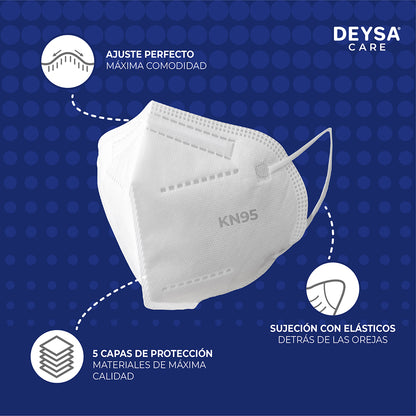 Mascarilla KN95 Deysa Care® Diamant Nanocoat 1 caja