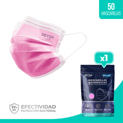 Mascarilla Triple Pliegue Deysa Care® 1 envase resellable