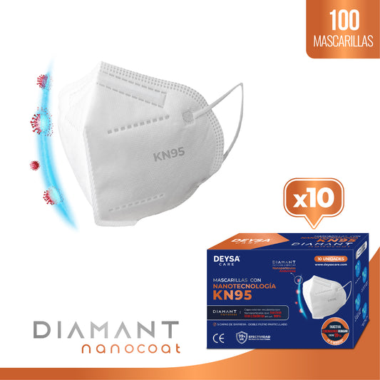 Mascarilla KN95 Deysa Care® - Diamant Nanocoat - 10 cajas